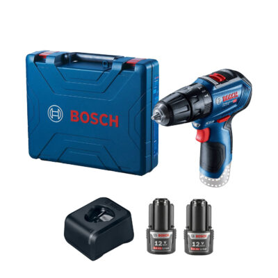 Taladro percutor 3/8" Bosch GSB 12V-30, 12V 2 baterías y maletín