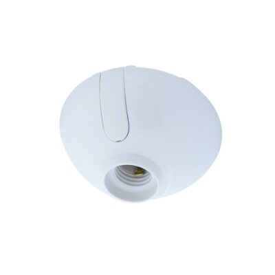 Wall socket oval con rosca E27 color blanco