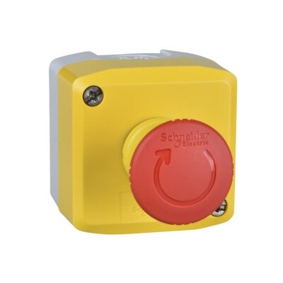 Caja c/pulsador con 1 Stop tipo hongo