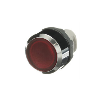 Cabeza para pulsador luminoso rasante rojo 22mm plástico cromado