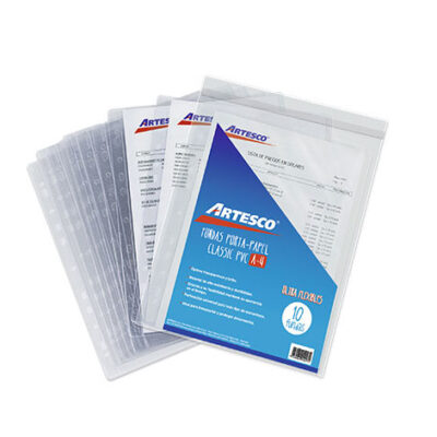 Funda Porta Papel Pvc A4/Of x 10 unds.