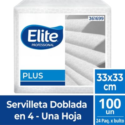 Servilleta Doblada Plus Una Hoja 100 Un Elite Professional