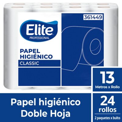 Papel Higiénico Rollo Classic Doble Hoja 24 Un 13 M