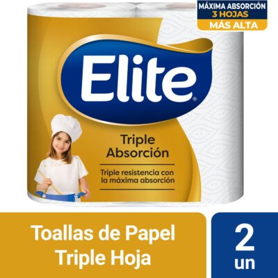 Papel Toalla Elite Triple Absorción 2 un