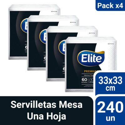Pack 04 Servilleta Elite Premium Mesa 60 un