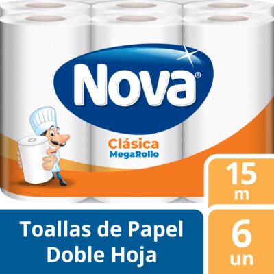Papel Toalla Nova Clásico 6 un 15 mt