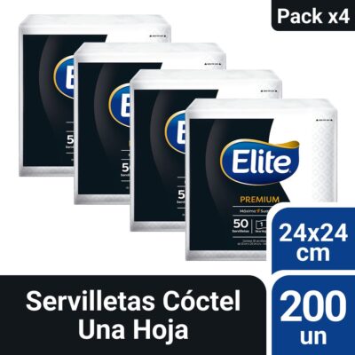 Pack 04 Servilleta Elite Premium Coctail 50 un