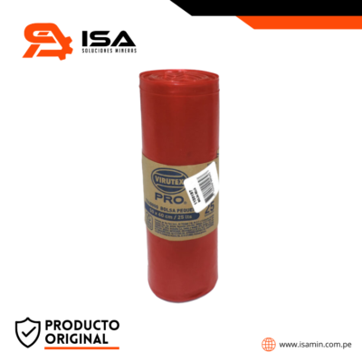 BOLSA BASURA ROLLO ROJA 25L 50X60CMX25UN
