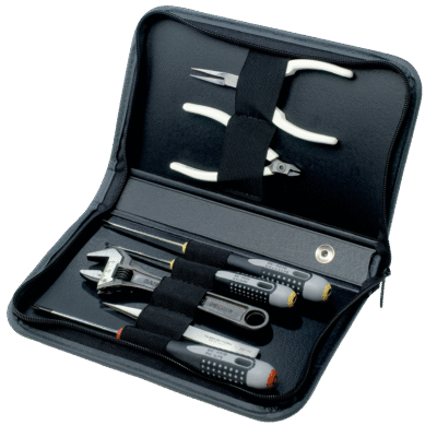 Kit de herramientas de electricista en estuche con cremallera, 7 piezas