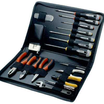 Kit de herramientas de electricista en estuche con cremallera, 17 piezas
