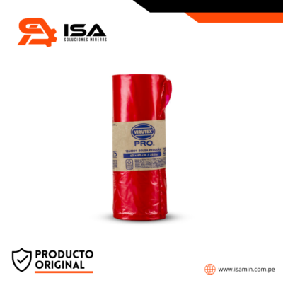 BOLSA BASURA ROLLO ROJA 35L 60X60CMX25UN