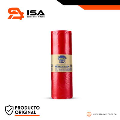 BOLSA BASURA ROLLO ROJA 75L 65X100CMX20U