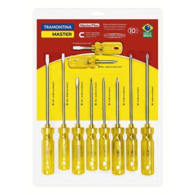Juego Destornilladores Tramontina Master 10 pzs