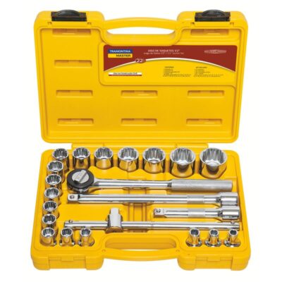 Maletín Dados Estriados Tramontina Master 1/2" 22pzs