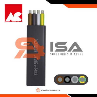 Cable Subflat plano grúa/sumergible 4G16mm2, 1kV goma, clase 5, x metro lineal