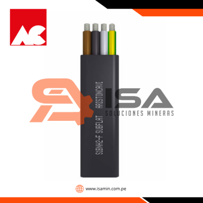 Cable Subflat plano grúa/sumergible 4G6mm2, 1kV goma, clase 5, x metro lineal