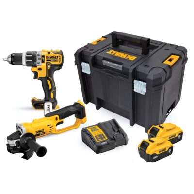 Combo de Taladro Percutor Inalámbrico de 1/2" (13mm) y Esmeriladora de 20V MAX*