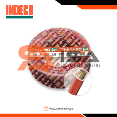 Cable THW-90+Plus 14AWG 750V aislamiento PVC rojo, clase 2, x rollo