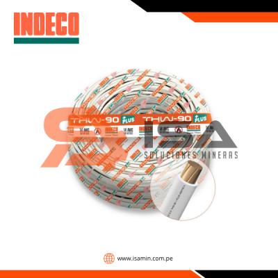 Cable THW-90+Plus 14AWG 750V aislamiento PVC blanco, clase 2, x rollo