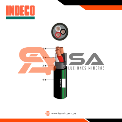 Cable de arrastre vulcanizado NMT 2X12AWG 500V, x rollo, Practicable