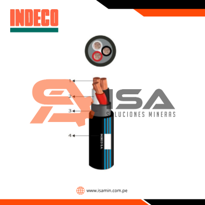 Cable de arrastre vulcanizado NLT 2x16AWG 500V, x rollo, Practicable