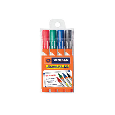Marcador de pizarra 123 x 4 und.