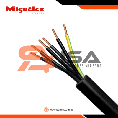 Cable RV-K 7G2.5mm2, 0.6/1kV XLPE/PVC negro, clase 5, x metro lineal