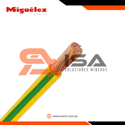 Cable puesta a tierra CPT 50mm2 libre de halógeno, amarillo-verde, x metro lineal