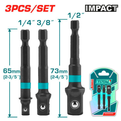 SET EXTENCIONES SOCKET DE IMPACTO 3PCS 1/4 HEX 50BV30