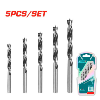 SET DE BROCAS P/MADERA 5PZS DIA 3-8MM