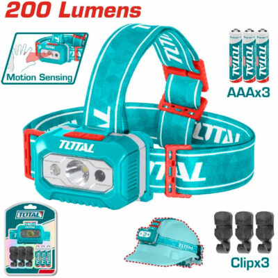 LINTERNA DE CABEZA 100-200LUM DIST: 91M 3AAA IPX4