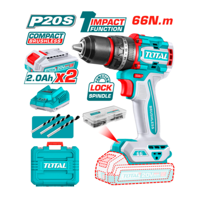 TALADRO PERCUTOR BRUSHLESS 20V 66NM BL MOTOR-TIDLI20668