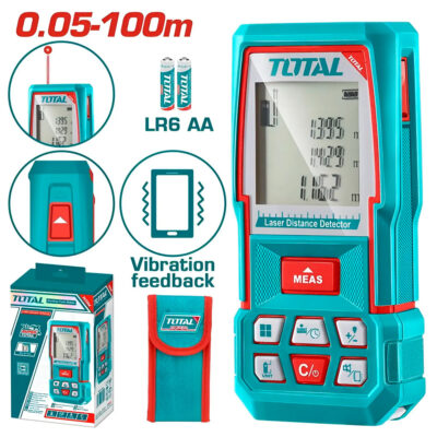 MEDIDOR DE DISTANCIA LASER RANGO 0.05- 100M PRECISIÓN 2MM LT 635NM