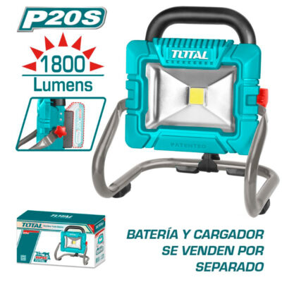 LAMPARA PORTATIL LED 20V 20W 1800LUMENS