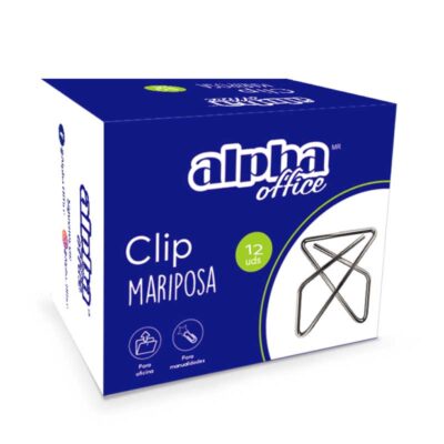 CLIP MARIPOSA GRANDE ZINDICADO CJTA X12