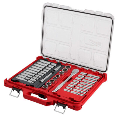 JUEGO DE DADOS Y RATCHET DE 1/2" 47 PZS CON ORGANIZADOR PACKOUT™ MILWAUKEE / 48-22-9487