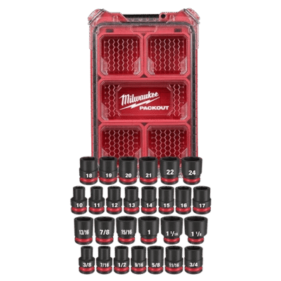 Juego de 27 piezas de dados SHOCKWAVE Impact Duty™ de 1/2" con mango en MM y SAE 49-66-6804