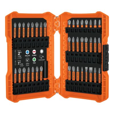 JUEGO DE 40 PUNTAS DE IMPACTO MIXTAS LARGOS 1″ Y 2″ – TRUPER