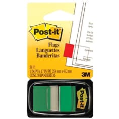 Banderitas Adhesivas Post-it®, Señaladores de Página, Verde, 4,3 cm x 2,5 cm, 50 Unidades
