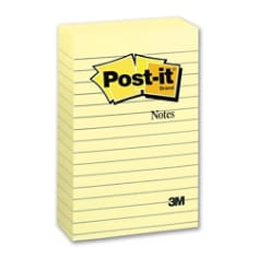 Notas Post-it®, Color Amarillo, Rayadas, 101 mm x 152 mm, 100 hojas
