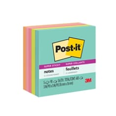 Notas Súper Adhesivas Post-it® Colección Miami, 76 mm x 76 mm