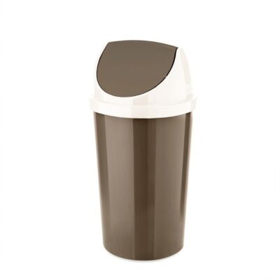 PAPELERA AURA GRANDE 26.2 L C/TAPA - MARRÓN