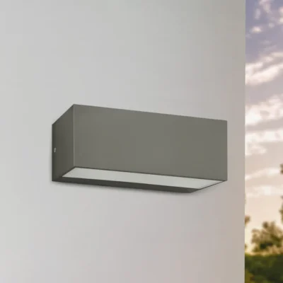 Aplique Istria LED 12W Hermético IP65 Gris - Luz cálida