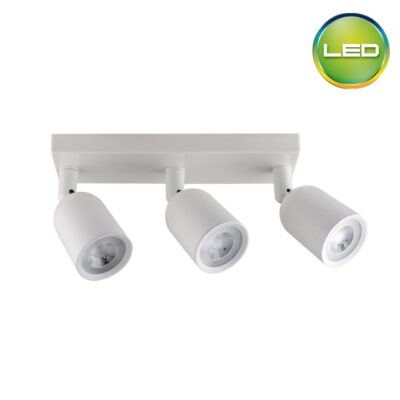 Spot LED 3x7W Adosado Dirigible Blanco - Luz cálida