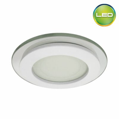 Spot LED 6W Circular Empotrado 10.5x3.1cm Vidrio - Luz fría