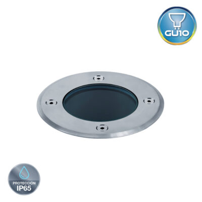 Spot Piso LED GU10 Máx.50W Hermético IP67 11x11.5cm Acero inoxidable -Luz cálida - No incluye bombillo
