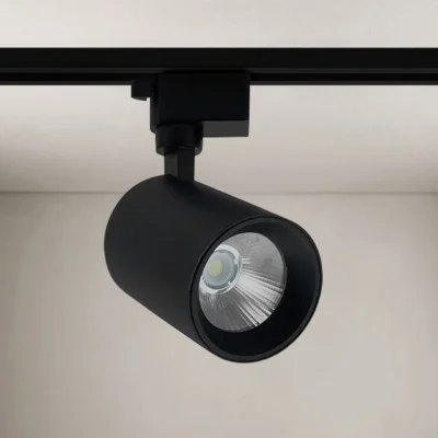 Proyector LED COB 10W para riel Negro - Luz cálida